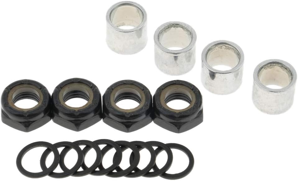 Baosity Skateboard Longboard Truck Speed Kit Axle Speed Washers Nuts Spacers