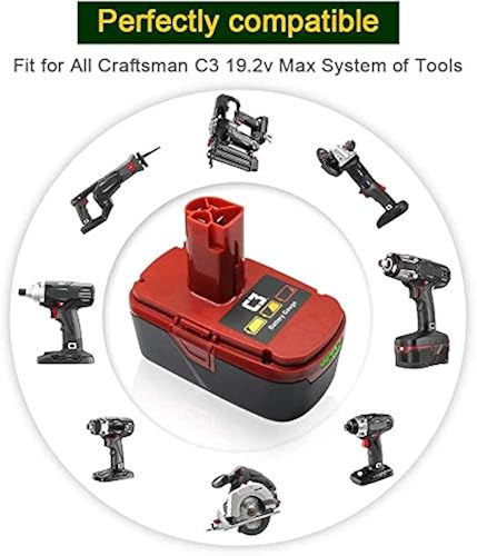 Pack] Lithium-ion Batteries, Replacement for Craftsman