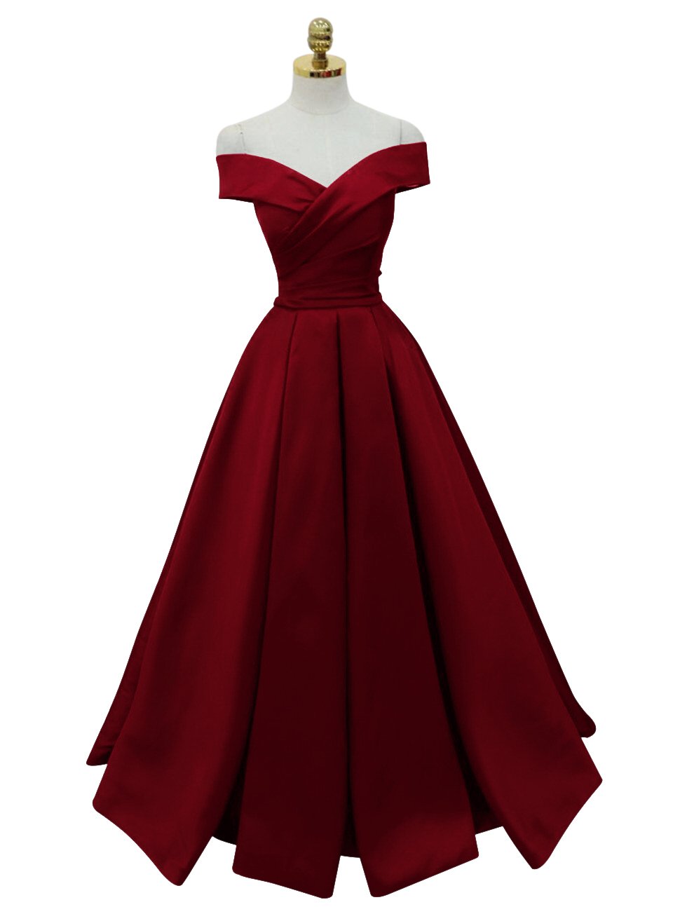 pleated ball gown