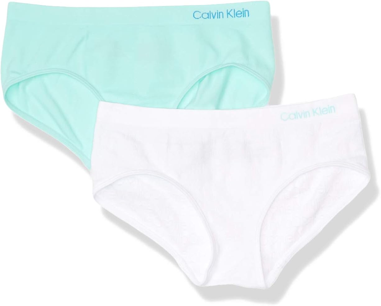 Calvin Klein Girl's Kids Seamless Hipster Underwear Panty, Multipack