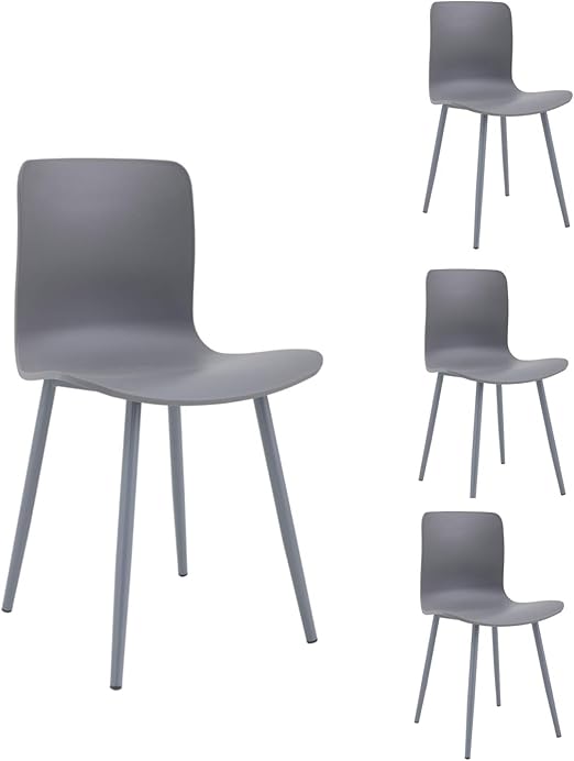 LOVEMYHOUSE Set De 4 Sillas De Comedor con Asiento De Plastico, Sillas