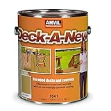 Anvil Deck-A-New Resurfacer Paint, Restores Wood Decks, Porches, Concrete Patios & Pool Decks, Premium Textured, 5 Slip Resistant Colors Available - Butternut, 1 Gallon (Pack of 2)