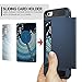 Vofolen Case Wallet Case Hybrid Bumper Armor Snap-on Black Soft Rubber Cover Protective Shell Dark Blue