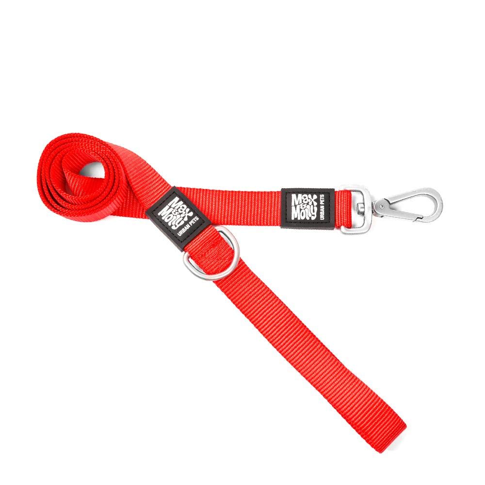 Max & Molly Pure Orange And Colorful | Unique Design |Comfortable | Secure | Cushioned Neoprene | Sporty And Elegant | Short Leashes, XS