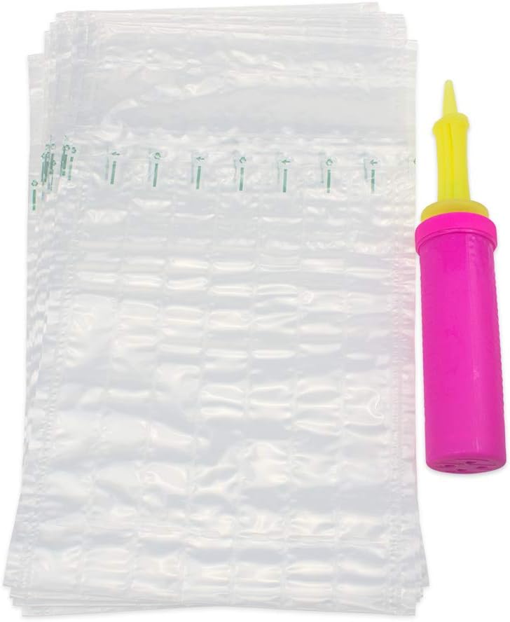 Wine Bottle Protector 24 Pack Anti-schock Glass Bottles Packaging Bags for Safe Shipping with Reusable Pump
