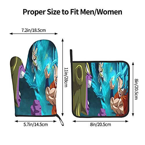 Xiaoxian Dra-gon Ba-ll Z 99 Hittebestendige Keukenovenhandschoenen, ovenhandschoenen en potdekselhandschoenen veilig… - Image 4