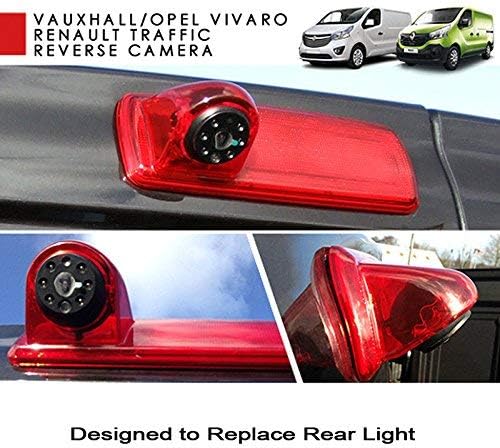 KNRAGHO Brake Light Camera Replacement for Car Third Roof Top Mount Brake Light Camera Fit for Renault Trafic/Opel Combo/Vauxhall Vivaro (#KN522CBC(#008)) - Image 3