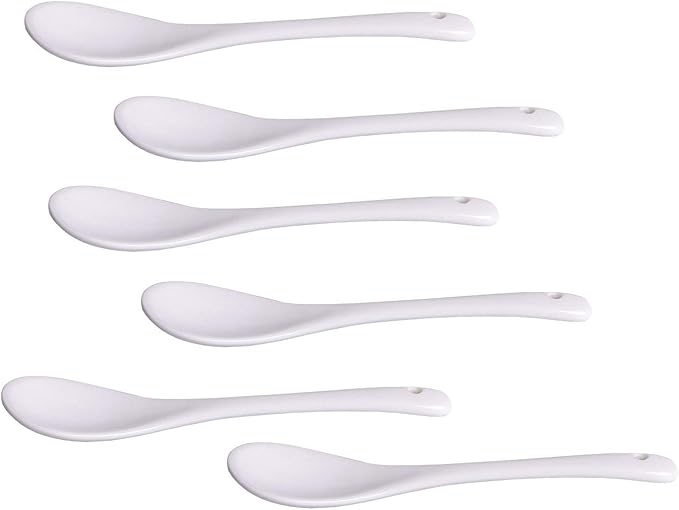 Mc Trend 6 Teiliges Loffel Set Aus Porzellan Servier Dip Dessert Eier Marmeladen Tee Loffel Geschirr Kuche 6er Set Loffel Amazon De Kuche Haushalt