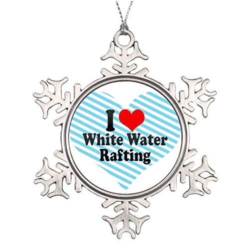Cool fine Personalized Christmas Snowflake Ornaments White Water Rafting Outdoor Christmas Decoration