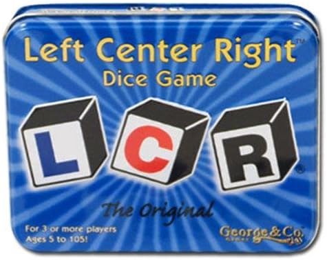 Kaplow Games TKAP-01 LCR, left center right dice game, the original