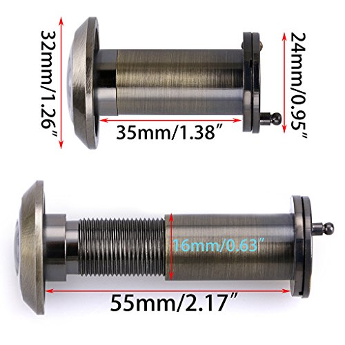 image for Sumnacon Safety Door Viewer,Solid Brass 220-degree Door Viewer/Peephol