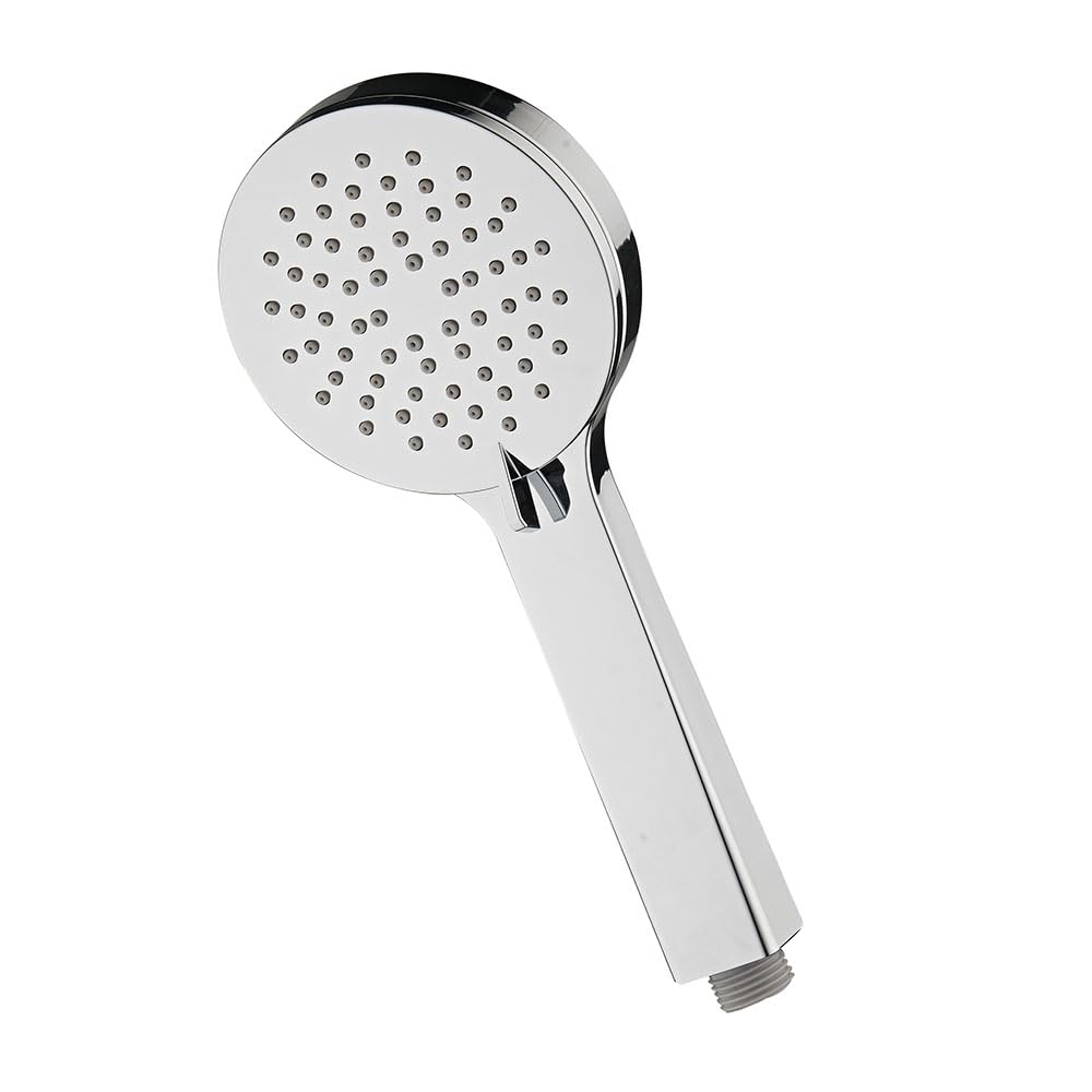 Hand Shower Handle Round 3 Position ALA Lightweight with Effect: Natural Rain, Hydromassage and Jet Made of ABS Chrome Gloss Anti-limescale System Universal Connection