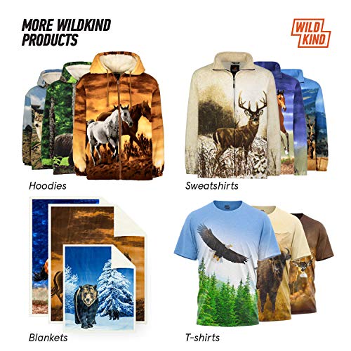 Men's Women's Sweater Jacket Full Zip Fleece Wolf Wildlife Sweatshirt Wildkind