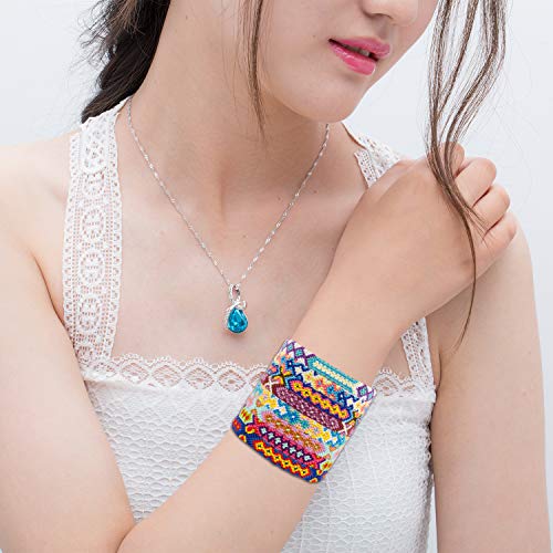 Mooerca 16 PCS Colorful Nepal Woven Friendship Bracelets, Braided Ankle Bracelets, Bracelets fit for Girls, Women, Kids, and Men - Adjustable - Mix Color Random - Thumbnail 4