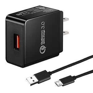 Fast Charger Compatible Samsung Galaxy J7, Galaxy J7 Prime,J7 Sky Pro/Pro,J7 V 2nd/Perx/Star,J7 Neo/Luna/Crown/Eclipse/Refine,J6 Plus/J5 Pro,J4 Plus/J4 Core,Qucik Charge 5FT USB Micro Cable