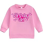 Birthday Girl sweatshirt 5-12 Year Kids Birthday Party pullover Birthday Themed Letter Girl Long Sleeve Top