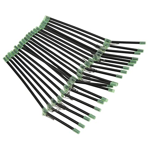 SUNGOOYUE Anti Tangle Booms Tube, 20pcs Feeder Boom with Snaps Tube Balance Connector Fishing Accessory(Black plastic)