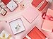 MESHA Cardboard Jewelry Boxes, 3.5x3.5x1.25 Cotton Filled Jewelry Gift Box with Lid, Jewelry Boxes for Small Business, Packing, Shipping, Necklace, Earring, Bracelet, Pink, Pack of 50 Jewelry Boxes
