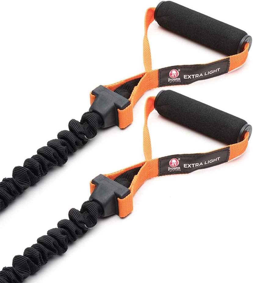 Spartan by Power Systems Covered Resistance Exercise Tubes with Plastic Handles Featuring a Foam Grip