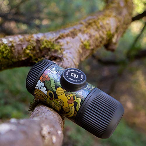 Wacaco Nanopresso Portable Espresso Maker bundled with Protective Case, Tattoo Jungle Patrol Edition, Extra Small Travel Coffee Maker, Manually Operated Perfect for Travel, Camping, Office (Grey) - Thumbnail 3