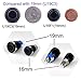 Ulincos® Momentary Push Button Switch U16F1 1NO1NC Black Metal Shell with Blue LED Ring Suitable for 16mm 5/8
