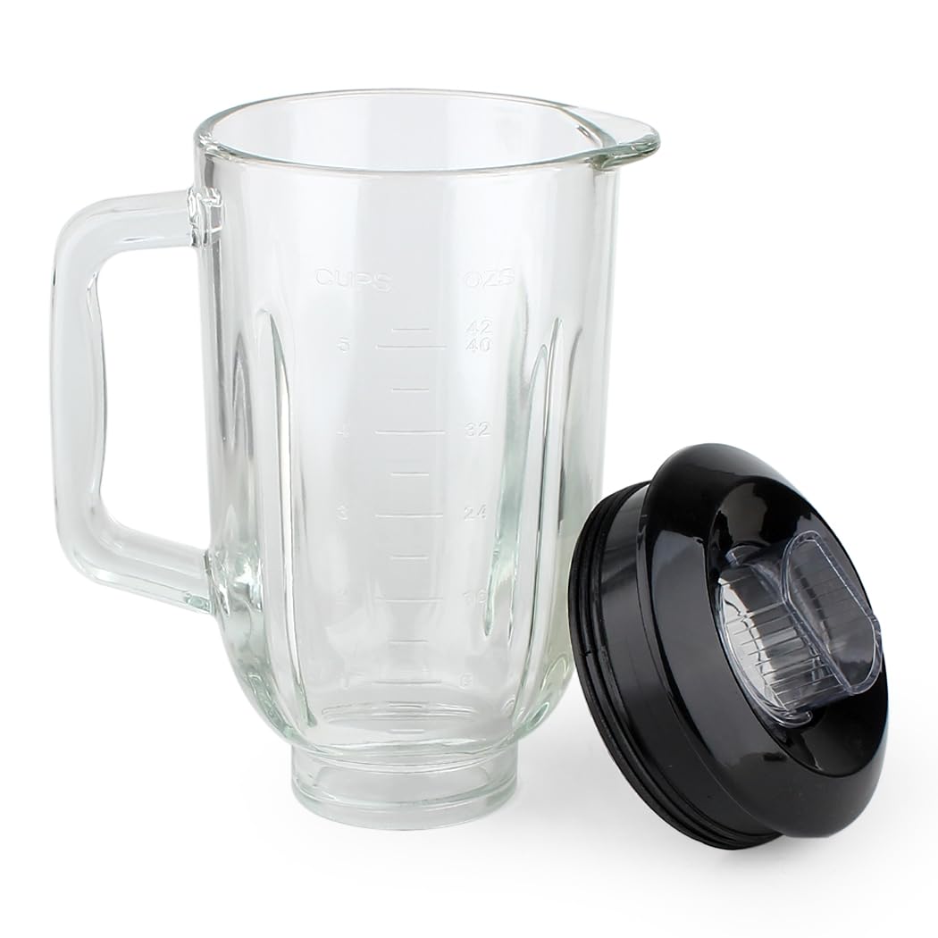 Photo 1 of Anbige Replacement Parts 5-Cup Glass Jar with Lid,Compatible with Black&Decker Blender BL1110BG / BL1210RG/ BL1820SGM/ BL2020/ BL2010BG