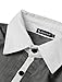 uxcell Men's Slim Fit Point Collar Contrast Trim Long Sleeves Button Down Dress Shirt Light Gray M US 38