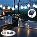 Solar String Lights Outdoor, 2 Pack 36Ft 60 LED Outdoor Waterproof Solar Powered Crystal Globe String Lights Waterproof 8 Modes Fairy Decorative lights for Garden Yard Party Christmas (Cool White)