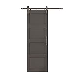 JUBEST 30"x84" Sliding Barn Door with Door Hardware