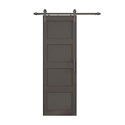 JUBEST 30"x84" Sliding Barn Door with Door Hardware