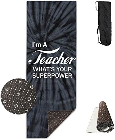 Iâ€m A Teacher Whatâ€s Your Superpower Non-Slip Exercise Yoga Mat Premium Printed Reversible Anti-Tear Fitness Exercise Eco-friendly Yoga And Pilates Mat
