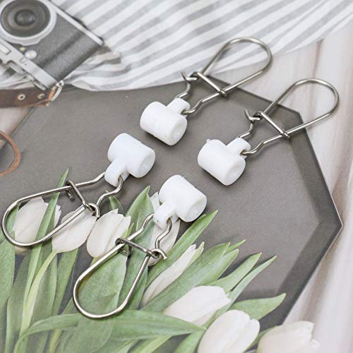Timoo 50 PCS Sinker Slides for Braided Line, Fishing Sinkers with Stainless Steel Duo Lock Snaps Kit