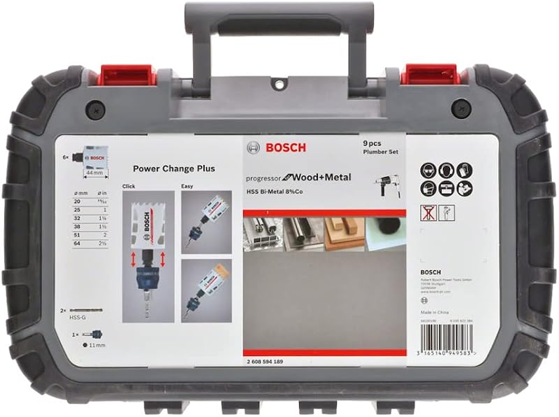 9 piece Plumber-Set Progressor for Wood&Metal (20, 25, 32, 38, 51, 64)