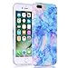 iPhone 7 Plus Case, Light Blue Marble Creative Design, BAISRKE Slim Flexible Soft Silicone Bumper Shockproof Gel TPU Rubber Glossy Skin Cover Case for iPhone 7 Plus & iPhone 8 Plus
