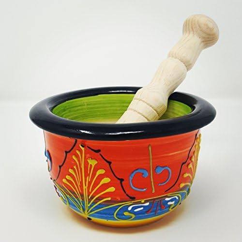 JORGE Ceramic Pestle & Mortar (Orange)