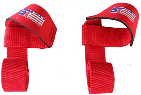 2 pcs/Lot Sport Weight Lifting Hand Wrist Bar Support Strap Brace Gym Straps Wrap Body Building Grip Gloves Red