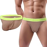 HASWECHYS Men's Pouch Underwears Breathable Low Rise Bikini Briefs Bulge Enhancing