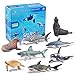 Gizmovine Shark Toy for Boys Animals Toys Sea Creature Toys for Kids Plastic Ocean Animals Figurines Pool Toys for Toddlers Bath Toys Boys and Girls (Sea Animal Set)
