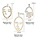Face Earring Set-Mookoo 3 Pair Gold Tone Hypoallergenic Earrings for Girls Teens Women Earrings Including Hollow Face Hand Shape Gold Statement Earrings