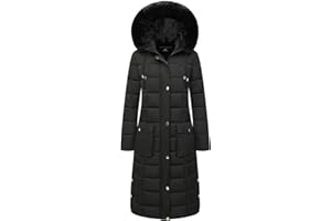 MOERDENG Women's Waterproof Long Winter Coat Thickened Down Alternative Jacket Warm Puffer Jacket Parka