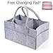 Diaper Caddy Organizer with FREE Changing Pad | Baby Shower Tote | Stores Lotion, Wet Wipes and More | Portable Storage Travel Basket | Perfect Registry Nursery Gift by TidyDoc