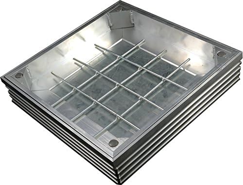 AluSthetic DS-Line-80. 750 X 750 X 68mm Aluminium Double Sealed Recessed Manhole Cover