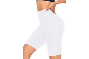 FULLSOFT 8" High Waisted Biker Shorts for Women-Tummy Control Athletic Workout Running Yoga Gym Dance Shorts