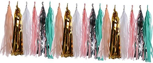 30pcs Colorful DIY tissue tassel garland wedding baby shower party decoration Peach