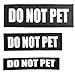 FAYOGOO Reflective Do Not Pet Patches with Hook Backing for Service Dog Vests /Harnesses. L, 6