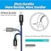 Jakpas Phone Cable, 4Pack 3FT 6FT 6FT 10FT Phone Charger to USB Syncing Charging Cable Data Nylon Braided Cord Compatible for Phone Xs/XS Max/XR/X/8/8 Plus/7/7Plus/6/6Plus/6s/6sPlus More (Black&Blue)