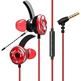 Gaming Earbuds, Jelly Comb Stereo Base Gaming Headphones Earphones with Dual Mic, 3.5mm Comfortable Wired in-Ear Headphones, E-Sports Earbuds for PS4, Xbox One,Nintendo Switch, PC, Laptop, Cellphone