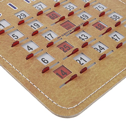 Professional Wooden Bingo Game Set - Includes 75 solid wood balls, solid wood master board, & 8 shutter cards
