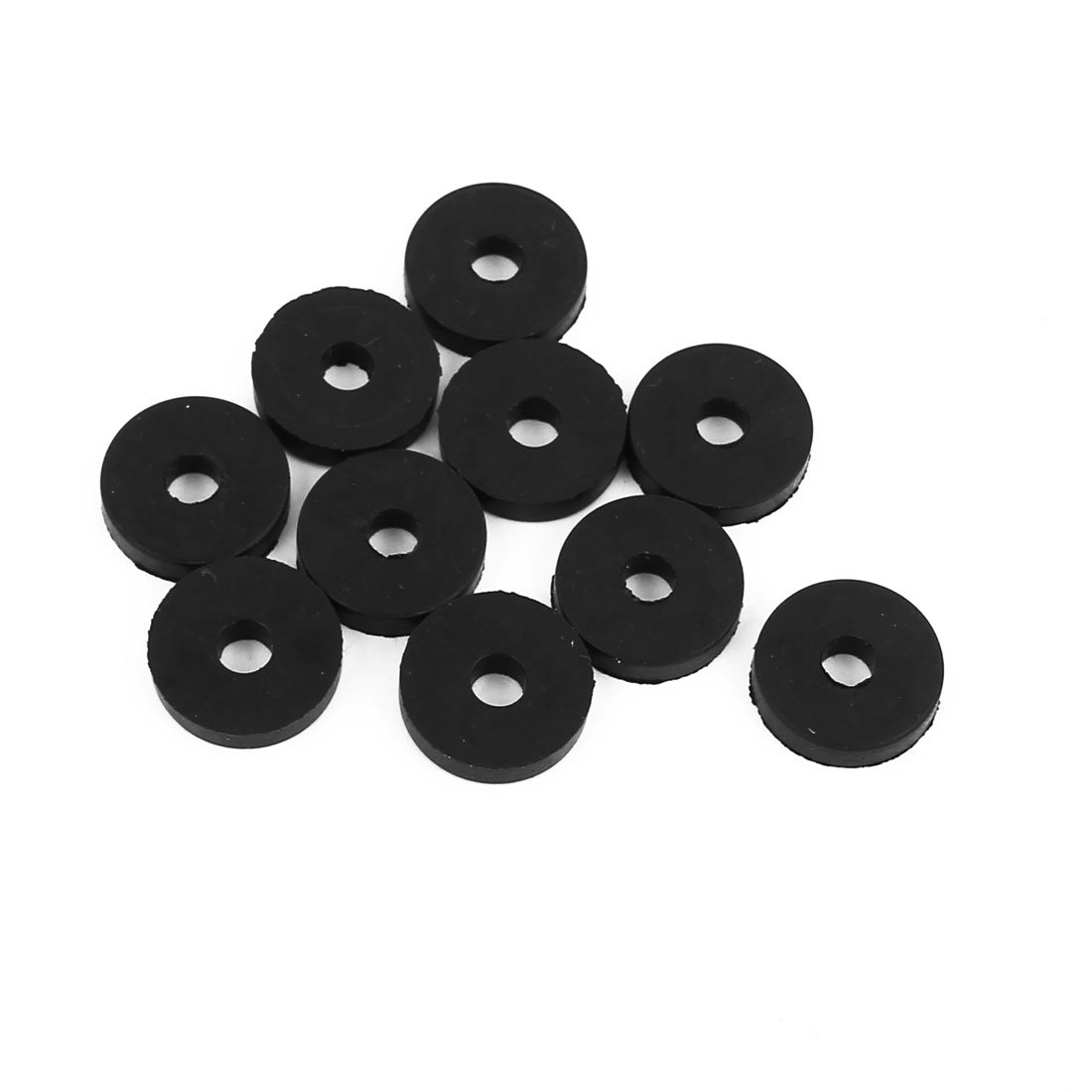 sourcingmap Rubber Flat Washers 13mm OD 4mm ID 3mm Thickness for Faucet Pipe Water Hose, Pack of 10