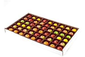 Bergen Marzipan 54 Piece Assorted Fruit Box Tray Net Weight 25 oz
